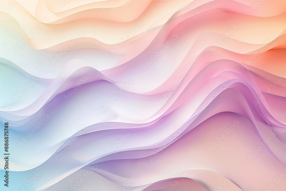 Wall mural a colorful wave pattern with a pink and purple hue.