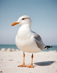 Fototapeta premium seagull on the beach