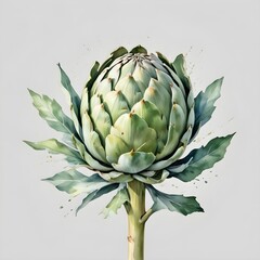 Fototapeta premium artichoke on a green background