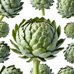 Obraz premium artichokes on a market stall