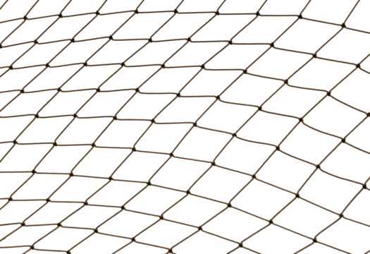 Football or tennis net. Rope mesh on a white background close-up