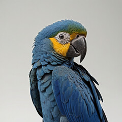 Fototapeta premium Blue Bird Hyacinth macaw parrot, isolated