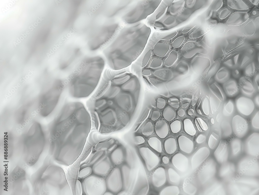 Fototapete close-up of a 3d rendering of an organic structure. ai.