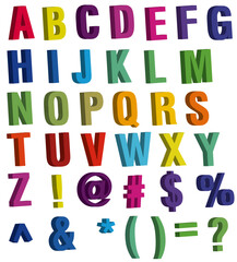 3D alaphabet & signs