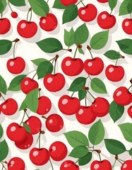 seamless pattern with cherries