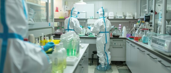 Scientific Exploration: Laboratory Technicians Analyzing Mineral Compositions