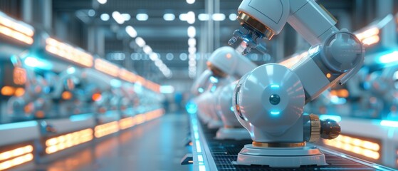 Innovative Automated Factory with Robotic Production Lines for Efficient Manufacturing