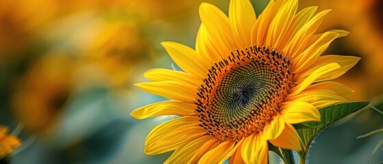 Obraz premium Beautiful Macro Shot of Sunflower Seeds Forming in the Heart of the Flower