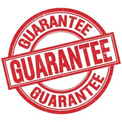 GUARANTEE written word on red stamp sign