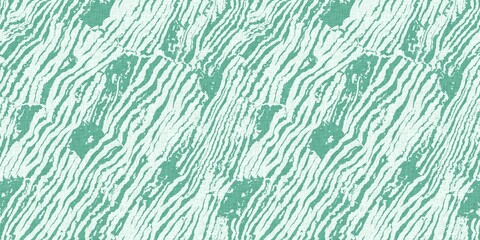 Aegean teal light soft wave linen pattern background. Broken line stripe border effect for rustic coastal marine surface design. 