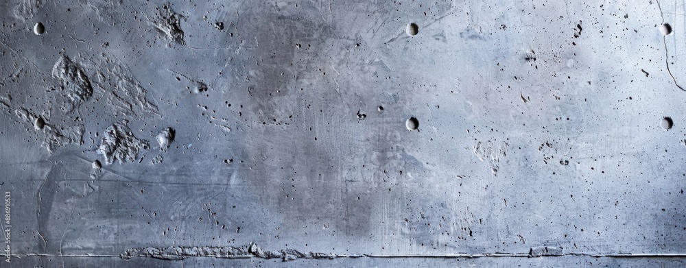 Canvas Prints wide concrete empty grungy wall background showing a weathered rough surface with holes