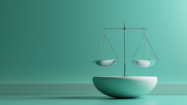 Tool for checking balance exclusively on blue green background