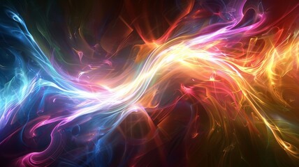 Fototapeta premium light fractals, abstract, bright colors