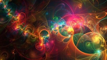 Fototapeta premium light fractals, abstract, bright colors