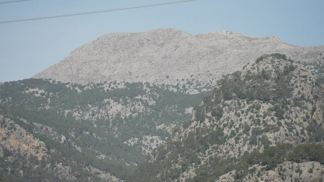 View of hilltop town of Caimari and vineyard, Majorca, Balearic Islands, Spain, Mediterranean, Europe