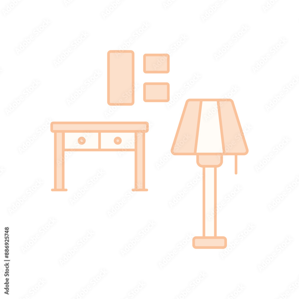 Canvas Prints Floor Lamp concept vector icon