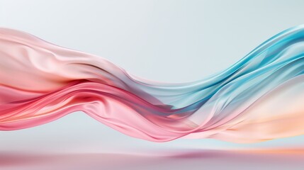 Obraz premium A pink and blue wave flows artistically in this image