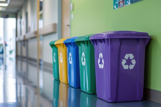 Healthcare facility's green initiatives show dedication to eco-friendly practices and sustainability in hospital operations