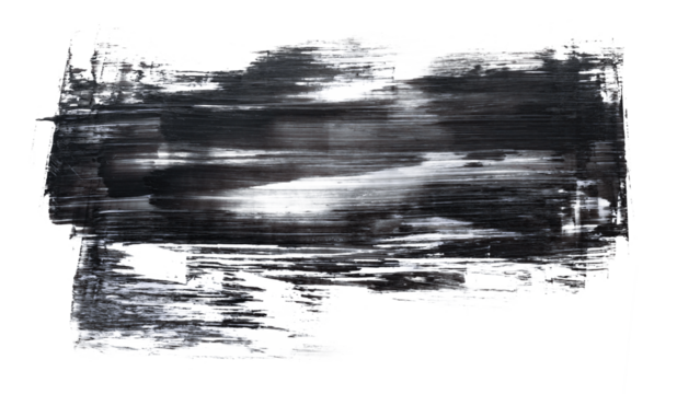 A close-up of a black paint stroke. Grunge background.