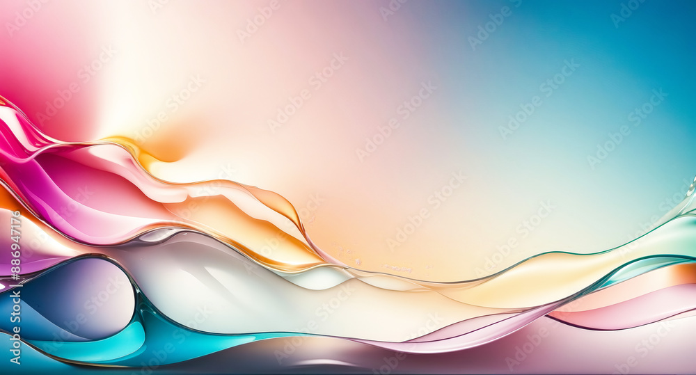 Canvas Prints Abstract Colorful Liquid Waves Background