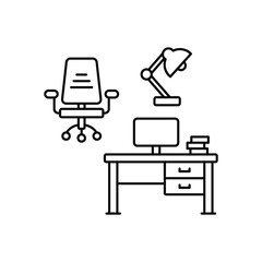 Desk concept vector icon