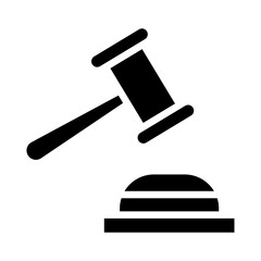 Law Vector Glyph Icon Design