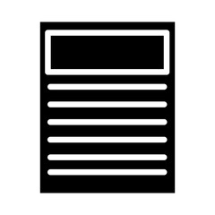 Newspaper Vector Glyph Icon Design