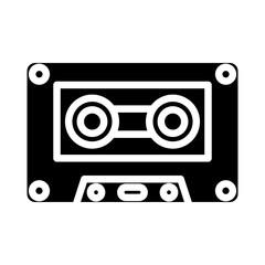 Cassette Vector Glyph Icon Design