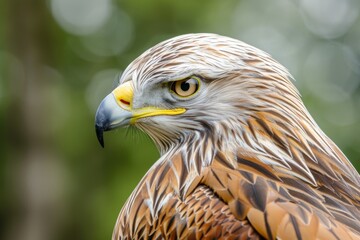 Naklejka premium Red kite - portrait (Milvus milvus). Beautiful simple AI generated image in 4K, unique.