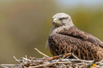 Fototapeta premium Rotmilan - Milvus milvus. Beautiful simple AI generated image in 4K, unique.