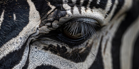 Close-up of a zebra head