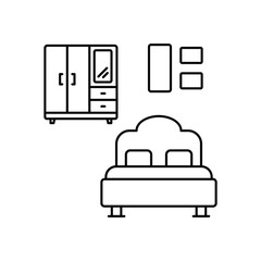 Murphy Bed concept vector icon