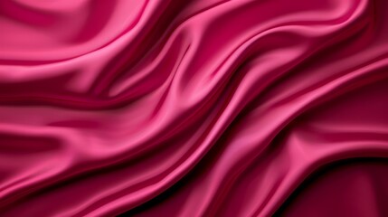 Obraz premium A tight shot of pink fabric, displaying undulating patterns at its upper and lower edges