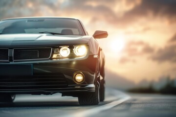 process of painting on the car - the painter works with a black paint spray gun, applying it to the door and other car parts. Beautiful simple AI generated image in 4K, unique.