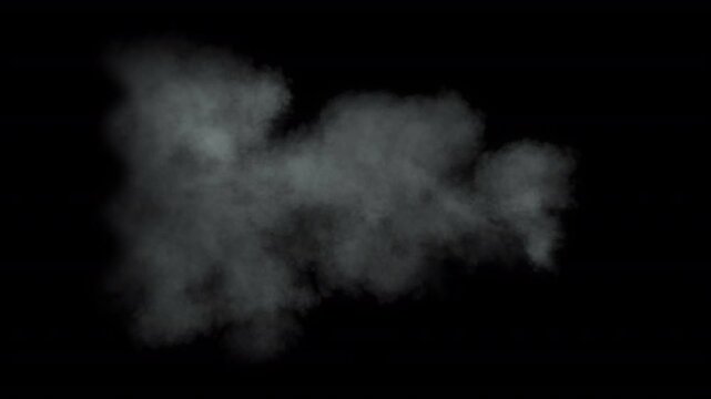 Military battleship muzzle flash with smoke and sparks, HD 30p, two speeds, alpha channel for transparent background