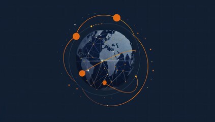 Global Network Connectivity Illustration
