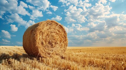 Hay Bale in Field
