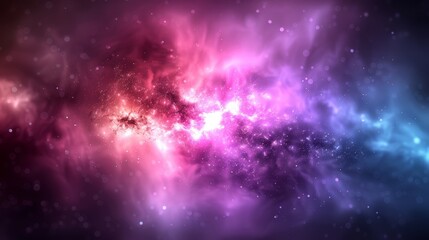 Fototapeta premium A black background filled with numerous stars, with a pink and blue star at its center