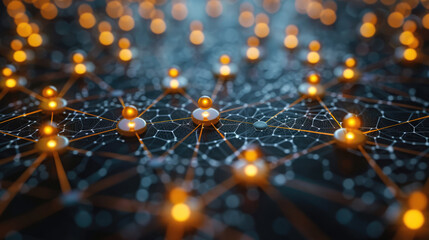 Concept of professional social network, connections between people