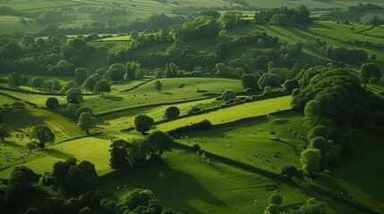 Obraz premium Rolling Green Hills in England