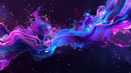 Abstract Fluid Swirl with Vibrant Colors