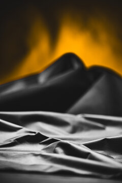 PFAS-free fabric arranged as a mountain landscape