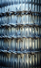 High Resolution Iron Texture with barbed wire and Intricate Details and Natural Rust Detailing - Industrial Metal Surface for design projects
