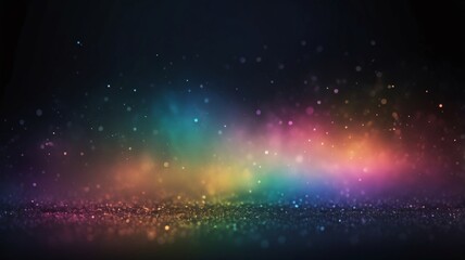 rainbow Starry space background glitter