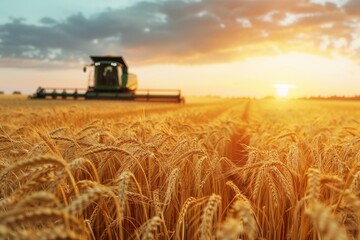 Fototapeta premium loading grain into a truck close-up. Soybeans are loaded for transportation. Concept of harvesting. Slow mo Close up. Beautiful simple AI generated image in 4K, unique.