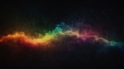 Ethereal rainbow paints the night sky with celestial hues