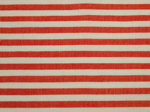 White and red striped thin cotton fabric, background
