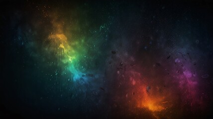 Naklejka premium Ethereal rainbow paints the night sky with celestial hues