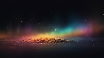 Ethereal rainbow paints the night sky with celestial hues