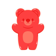 Jelly bears fruit gummy. Character Illustrator vector design.
